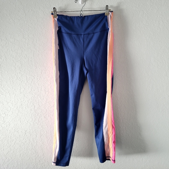 Lilly Pulitzer Luxletic Weekender High-Rise Midi Legging oyster bay Navy Size L - Picture 2 of 4